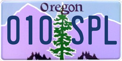 OR license plate 010SPL