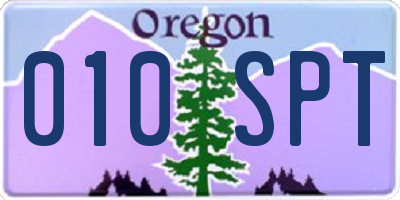 OR license plate 010SPT