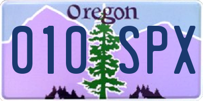 OR license plate 010SPX