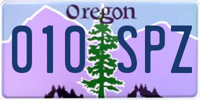 OR license plate 010SPZ