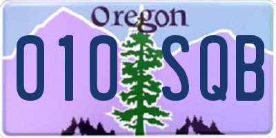 OR license plate 010SQB