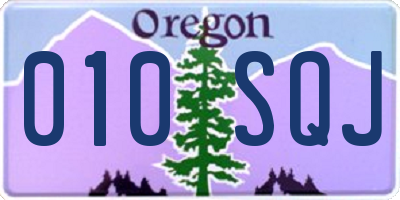 OR license plate 010SQJ