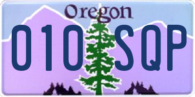 OR license plate 010SQP