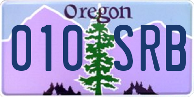 OR license plate 010SRB