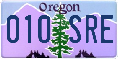 OR license plate 010SRE
