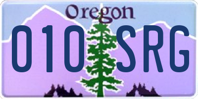 OR license plate 010SRG
