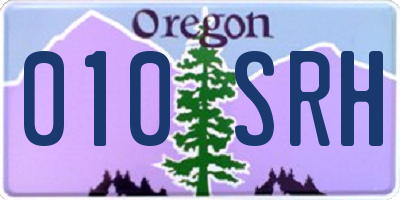 OR license plate 010SRH