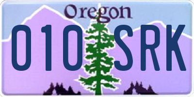 OR license plate 010SRK