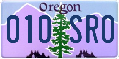 OR license plate 010SRO