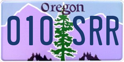 OR license plate 010SRR