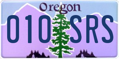 OR license plate 010SRS