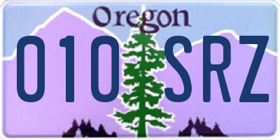 OR license plate 010SRZ