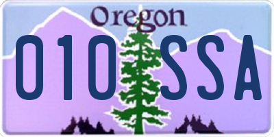 OR license plate 010SSA