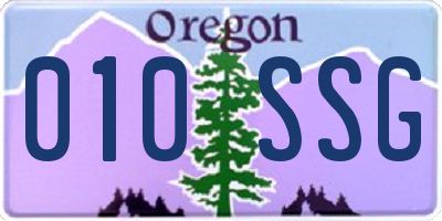OR license plate 010SSG