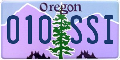 OR license plate 010SSI