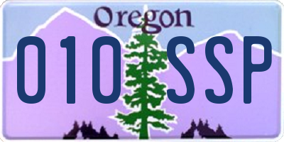 OR license plate 010SSP