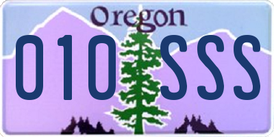 OR license plate 010SSS