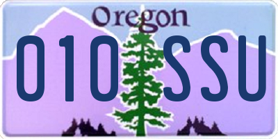 OR license plate 010SSU
