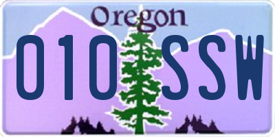 OR license plate 010SSW