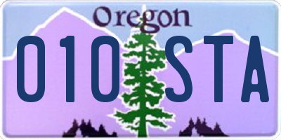 OR license plate 010STA