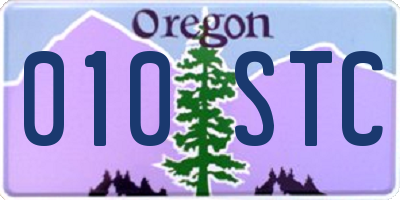 OR license plate 010STC