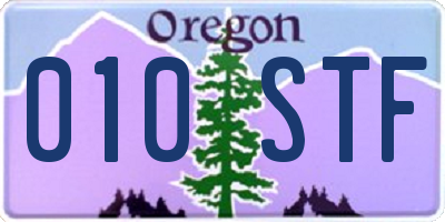 OR license plate 010STF