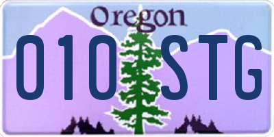 OR license plate 010STG