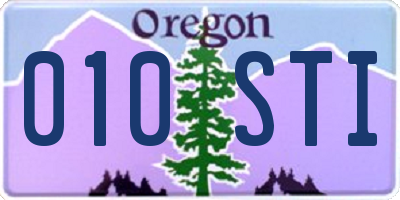 OR license plate 010STI