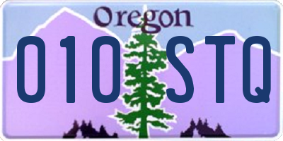OR license plate 010STQ
