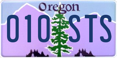 OR license plate 010STS