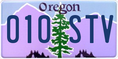 OR license plate 010STV