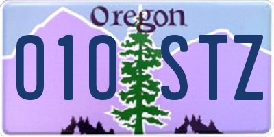 OR license plate 010STZ