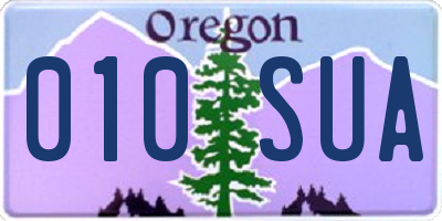 OR license plate 010SUA