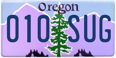 OR license plate 010SUG
