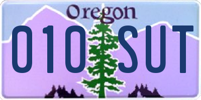 OR license plate 010SUT