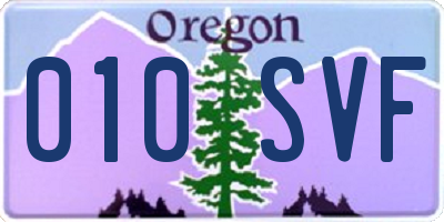 OR license plate 010SVF