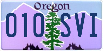 OR license plate 010SVI