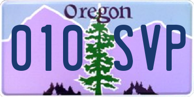 OR license plate 010SVP