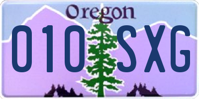 OR license plate 010SXG