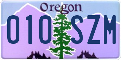 OR license plate 010SZM