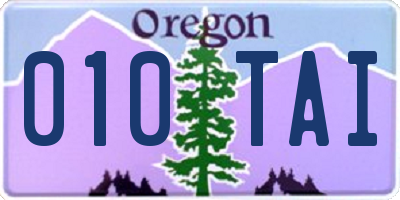 OR license plate 010TAI