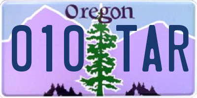 OR license plate 010TAR