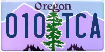 OR license plate 010TCA