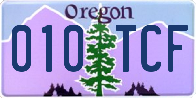 OR license plate 010TCF