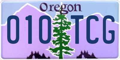 OR license plate 010TCG