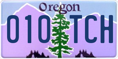 OR license plate 010TCH