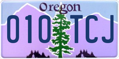OR license plate 010TCJ