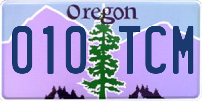 OR license plate 010TCM