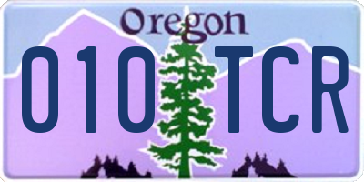 OR license plate 010TCR