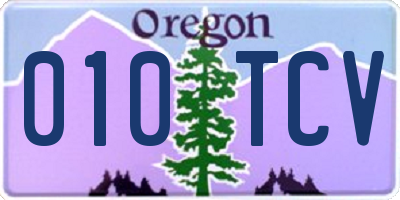 OR license plate 010TCV